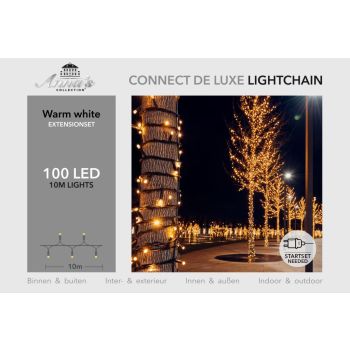 LED koppelverlichting Connect de Luxe 10 m 100 lampjes warm wit