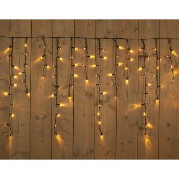 Koppelbare Kerstverlichting LED Connect de luxe ijspegel 200 lampjes, 30 strengen warm wit 400x100 cm