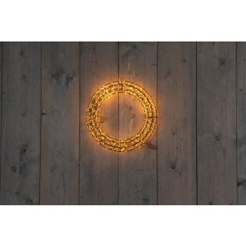 LED Krans zwart 36x5cm 800 lampjes classic warm 5m aanloopsnoer aan-/dimmer