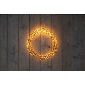 LED Christmas wreath black 56x6 cm 1200 lights classic warm 5m lead wire on/off/dimmer