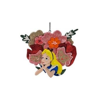 Kurt S. Adler kunststof kerstbal Disney Alice 10cm multi 