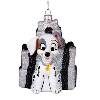 Kurt S. Adler glazen kerstbal Disney Dalmatier 10cm multi 