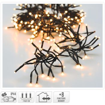 Kerstverlichting 2016 LED cluster warm wit 14,6 meter