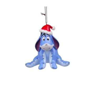 Kurt S. Adler kunststof kerstbal Disney Iejoor 10cm blauw 