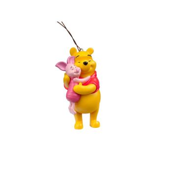 Kurt S. Adler kunststof kerstbal Disney Winnie de Poeh & Knorretje 10cm multi 