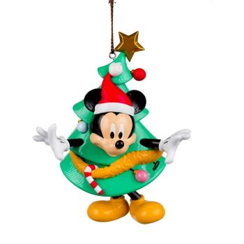 Kurt S. Adler kunststof kerstbal Disney Mickey Mouse kerstboom 9cm multi 