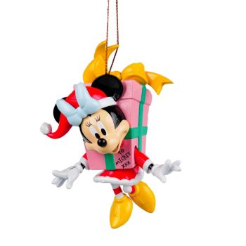 Kurt S. Adler kunststof kerstbal Disney Minnie Mouse cadeau 9cm multi 