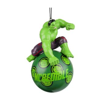 Kurt S. Adler kunststof kerstbal Disney Marvel Hulk 12cm groen 