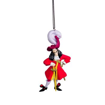 Kurt S. Adler kunststof kerstbal Disney Kapitein Haak 10cm multi 