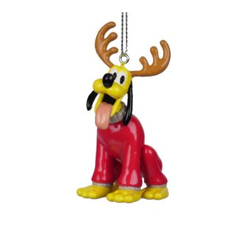 Kurt S. Adler kunststof kerstbal Disney Pluto 10cm multi 