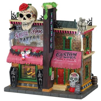 Lemax the skull and rose tattoo studio Spooky Town 2022