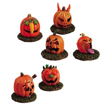 Lemax pumpkin people, set of 6 Spooky Town 2005