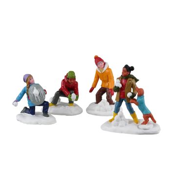 Lemax snowball battles, set of 4 Vail Village 2023