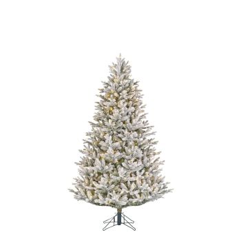 Black Box Trees Frasier kunstkerstboom met sneeuw en verlichting groen, wit 1,85 m x 1,24 m