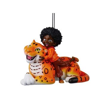 Kurt S. Adler kunststof kerstbal Disney Antonio & Jaguar 7cm multi 