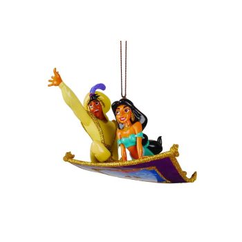 Kurt S. Adler kunststof kerstbal Disney Aladdin & Jasmine 11cm multi 