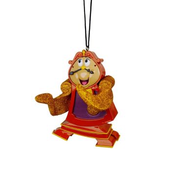 Kurt S. Adler kunststof kerstbal Disney Pendule 8cm bruin 