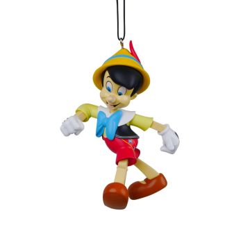 Kurt S. Adler kunststof kerstbal Disney Pinokkio 8cm multi 