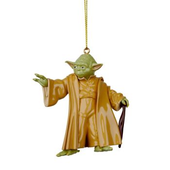 Kurt S. Adler kunststof kerstbal Star Wars Yoda 8cm multi 