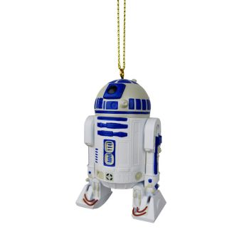 Kurt S. Adler kunststof kerstbal Star Wars R2-D2 8cm wit, blauw 