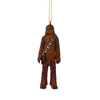 Kurt S. Adler kunststof kerstbal Star Wars Chewbacca 8cm bruin 