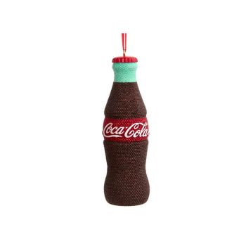 Kurt S. Adler kunststof kerstbal Coca-Cola flesje 11cm rood 