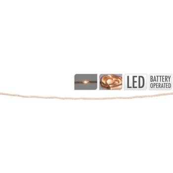 Batterij kerstverlichting LED Touw 15 lampjes 1,5 meter warm wit