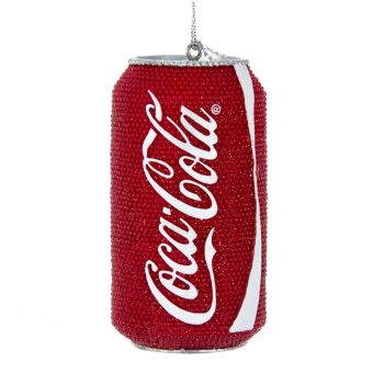 Kurt S. Adler kunststof kerstbal Coca-Cola blikje 8cm rood 