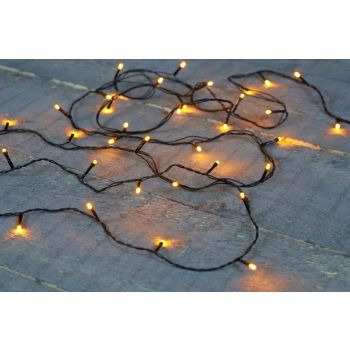 Anna's Collection kerstverlichting 100LED 7.5m 8/16u classic zwart snoer op batterijen