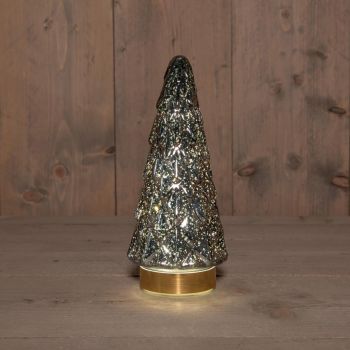 Kerstboom 10led 24.5x10.5cm antr