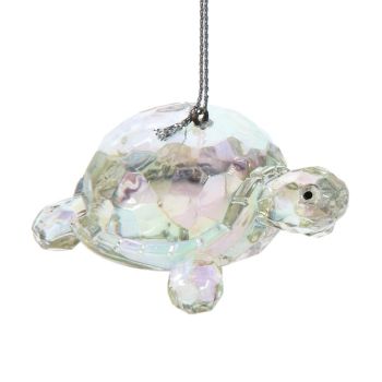 Kurt S. Adler kunststof kerstbal schildpad 5cm transparant 