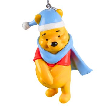 Kurt S. Adler kunststof kerstbal Disney Winnie de Poeh 8cm multi 