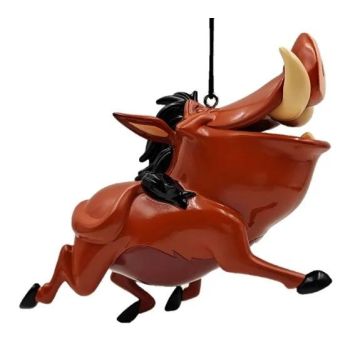 Kurt S. Adler kunststof kerstbal Disney Pumbaa 7cm bruin 