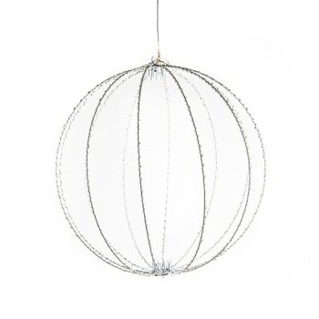 Anna's Collection kerstverlichting bal wit 50cm/ 456LED warm wit 5m dimmer 8/16u timer