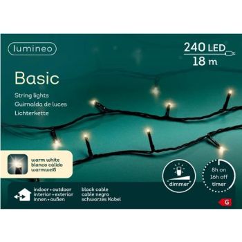 Lumineo kerstboomverlichting 240LED 18 meter warm wit buiten