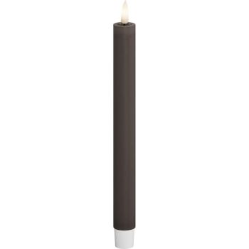 Deluxe Homeart LED dinerkaars real flame 2.2x24cm mocca 2 stuks