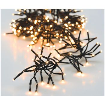 Kerstverlichting 1512 LED cluster warm wit 11 meter