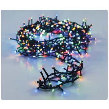 Kerstverlichting 1500 LED microcluster multicolor 30 meter.