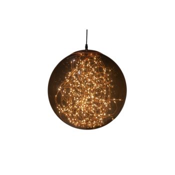 Kerstverlichting bal smokey 25cm / 125 LED classic warm 8/16 uur timer