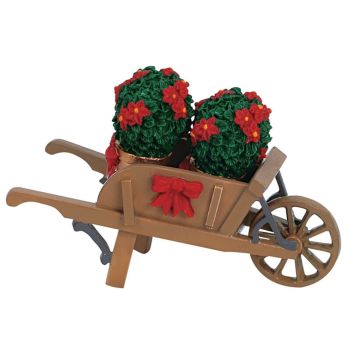 Lemax wheelbarrow with poinsettias General 2006