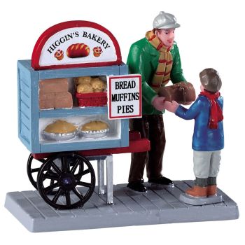 Lemax delivery bread cart Caddington Village 2019