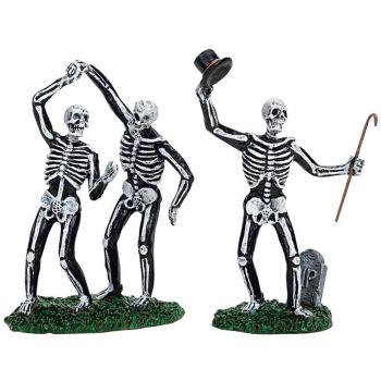 Lemax dancing skeletons s/2 Spooky Town 2007