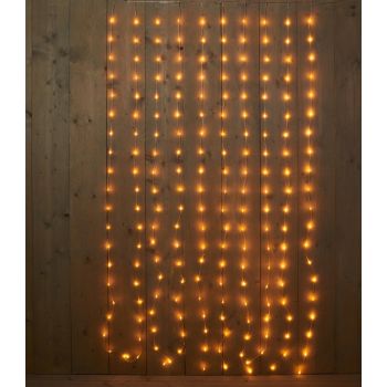 Kerstverlichting LED gordijn 200 lampjes 100x200 cm