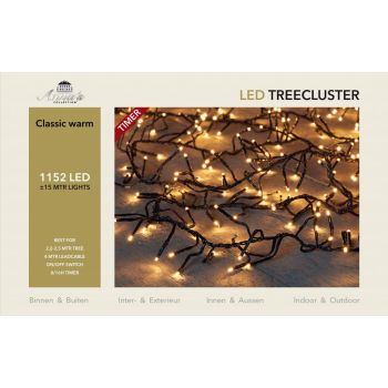 Kerstverlichting 1152 LED treecluster classic warm 15 meter