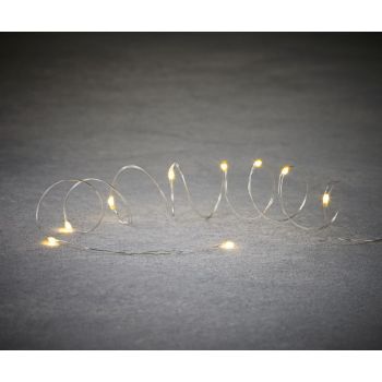 Luca Lighting - String silver warm white 20 led battery operated display -l200cm