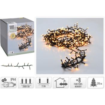 Kerstverlichting 1000 LED microcluster extra warm wit 20 meter